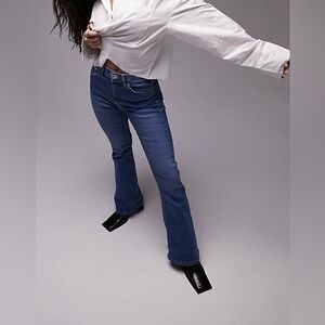 Topshop Jamie Flare Jeans. W26x L28.
